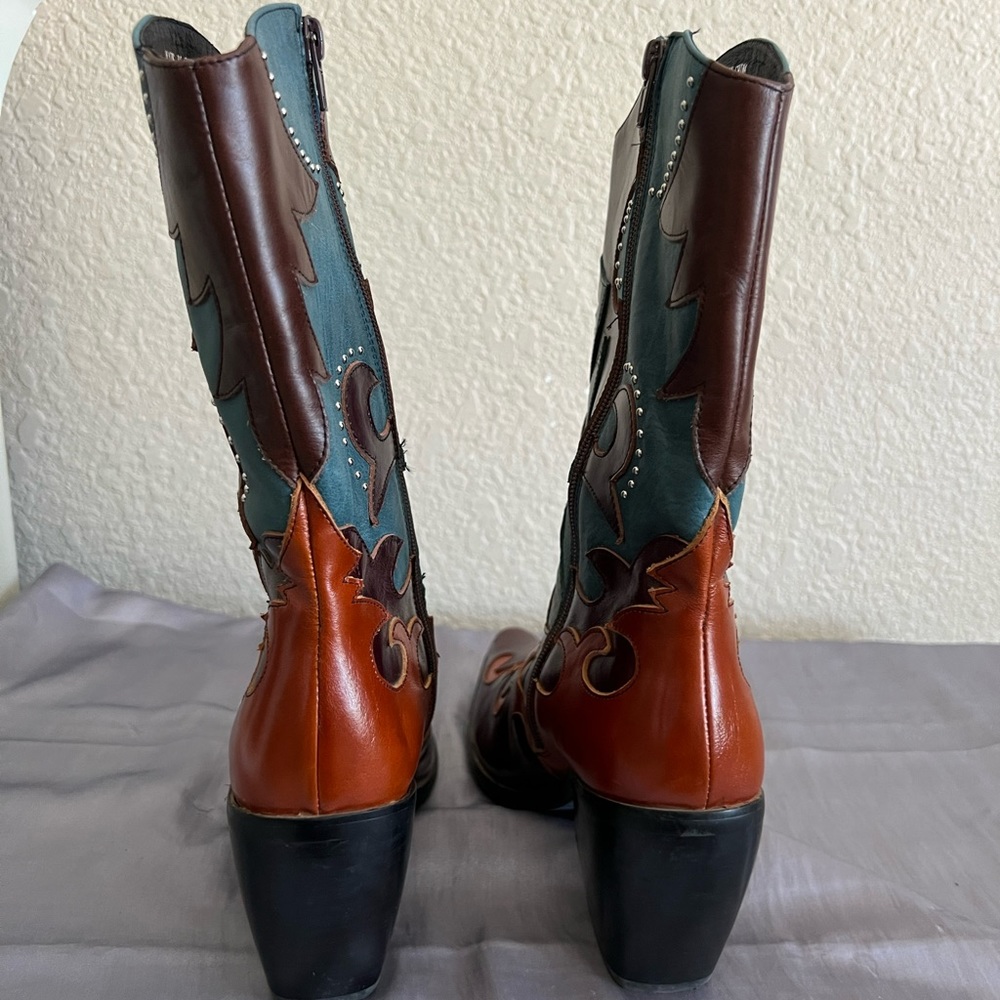Jeffrey Campbell Saddle Up Western Pull On Boots 9 SOLD OUT - Picture 5 of 12